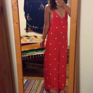 Free People Polka dot jumpsuit